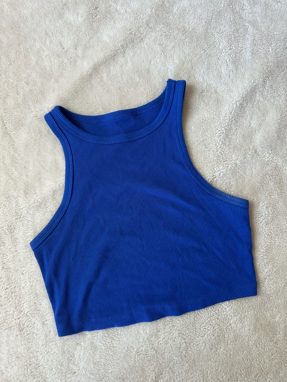 wild fable Royal Blue Ribbed Crop Tank
